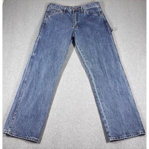 Vtg Round House Carpenter Jeans Mens 33x30 Actual Workwear Grunge USA Made Denim